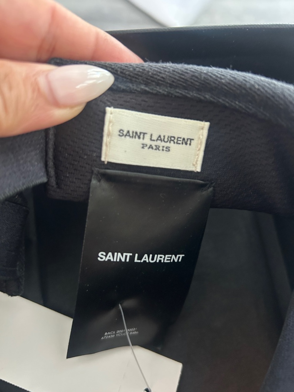 Black Saint Laurent Rive Droit Visor - Picture 6 of 8